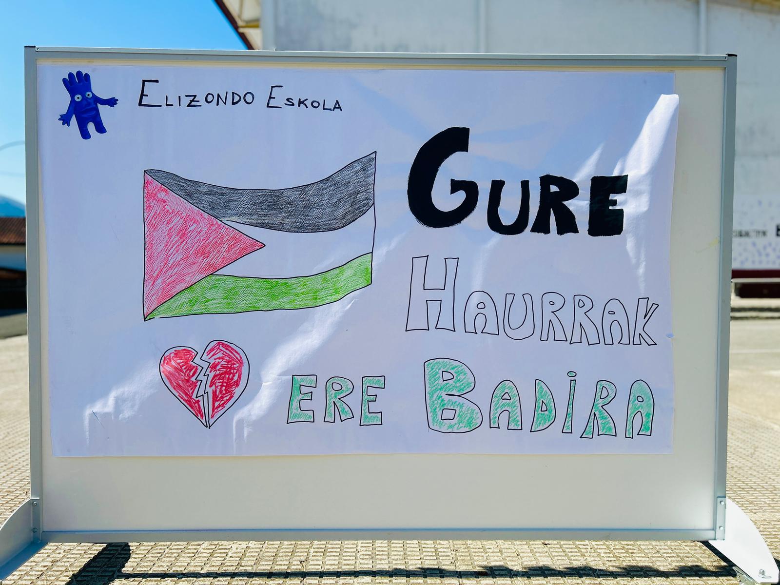 Iniciativa en la escuela a favor de Palestina